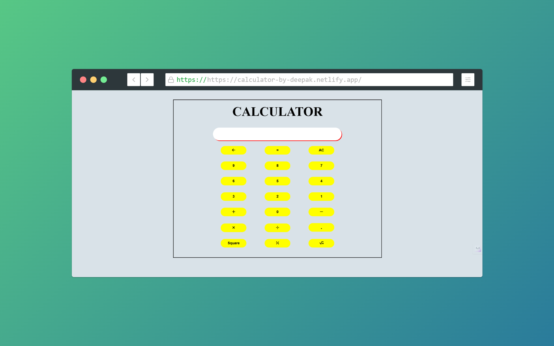 Calculator App screenshot