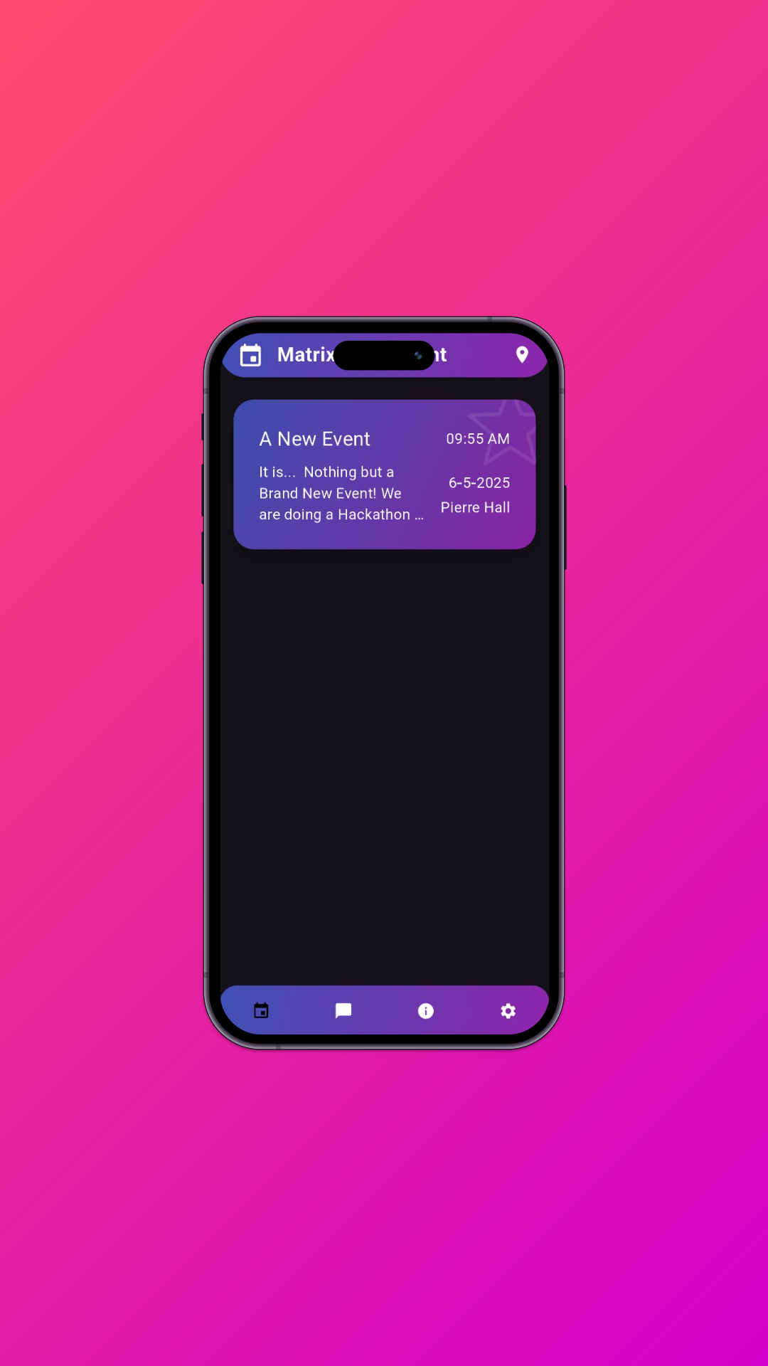 Matrix Events screenshot